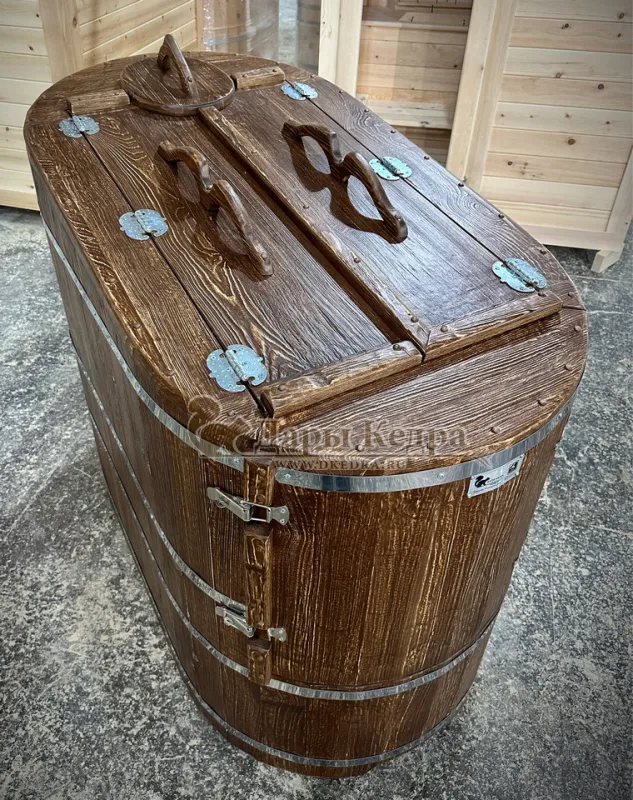 Кедровая бочка (фитобочка) «Брашированная»